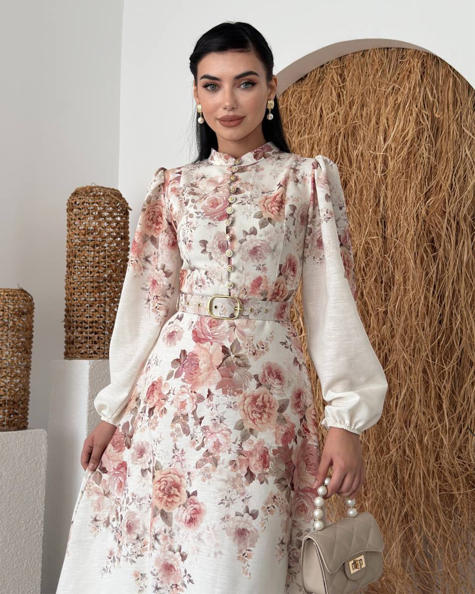 Midi haljina Marissa dugi rukav - Slika 3