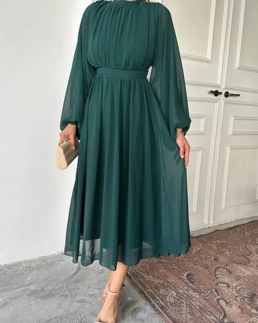 Midi haljina Zora - zelena - Slika 2