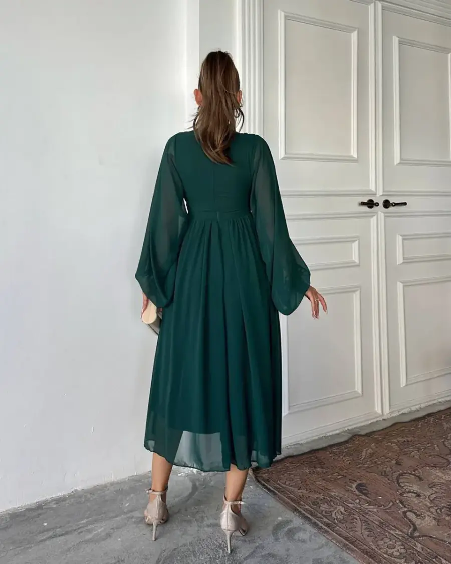 Midi haljina Zora - zelena - Slika 3