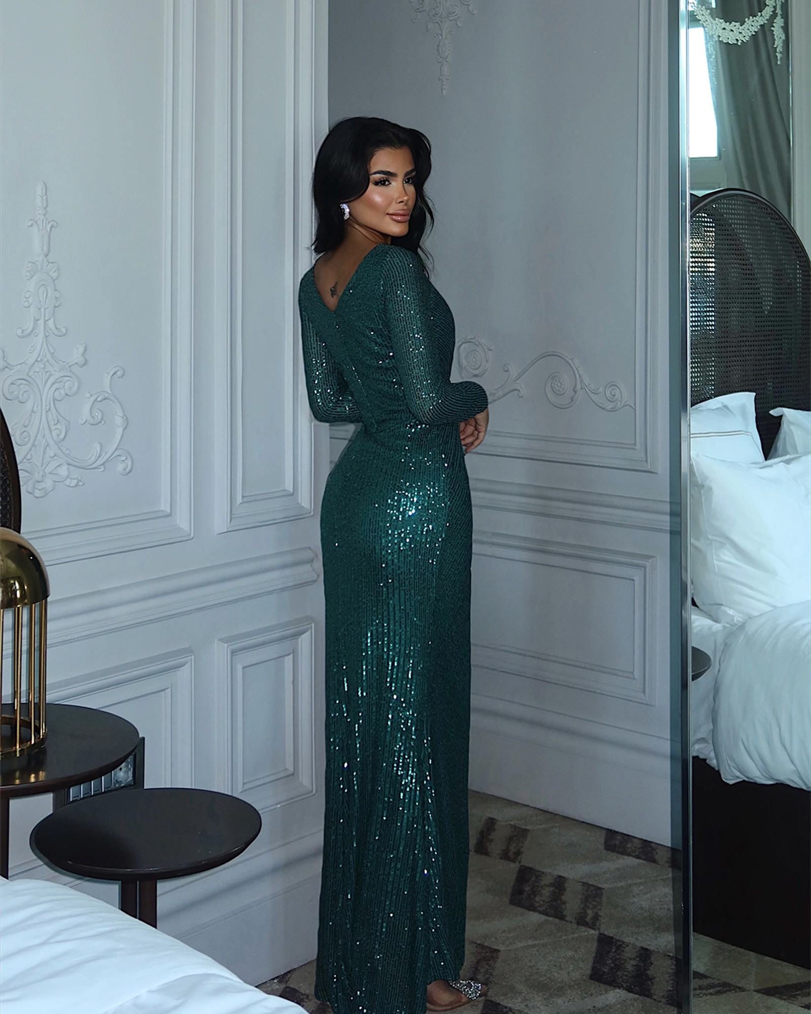 Midi haljina Sylune - zelena