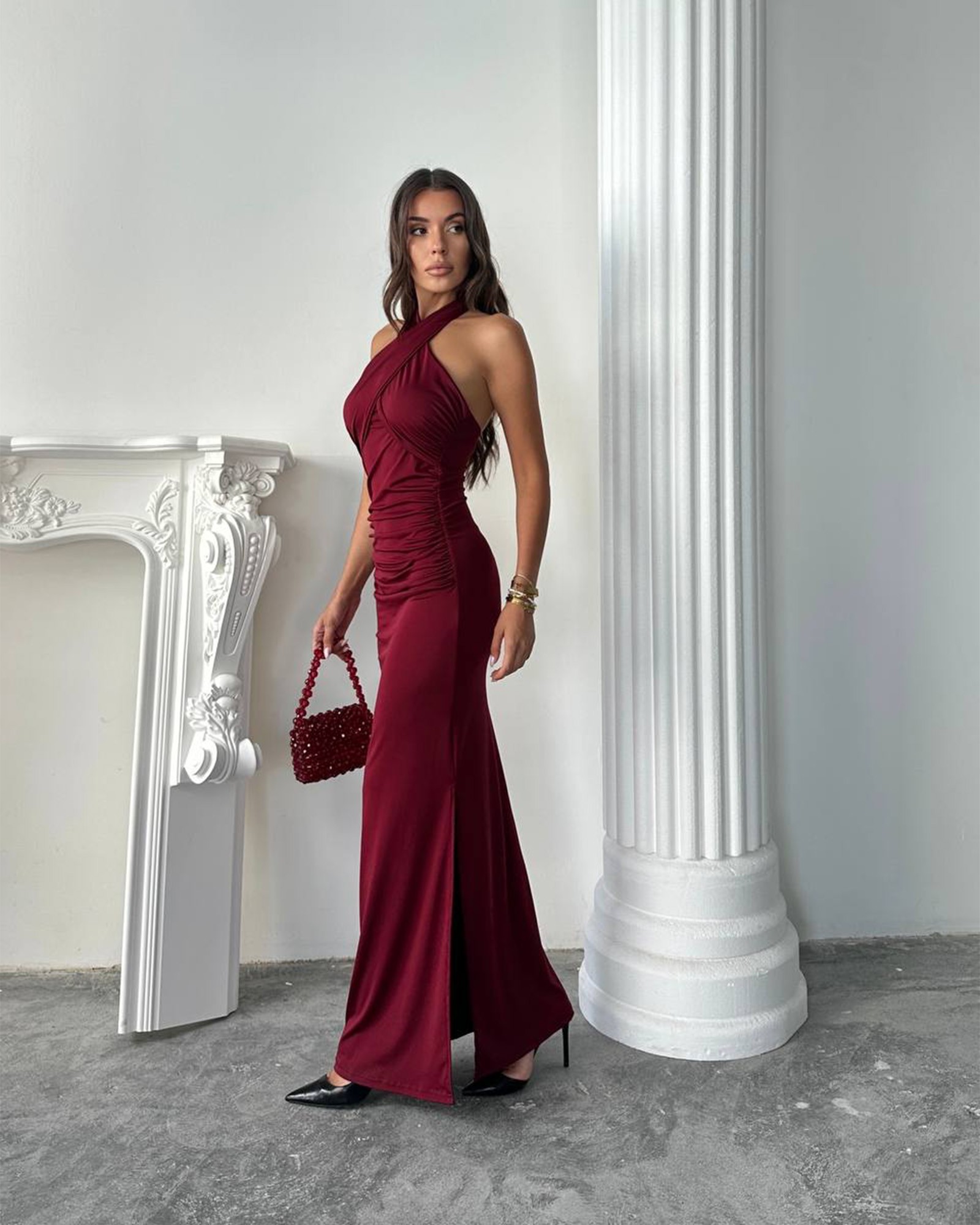 Maxi haljina Helios - bordo