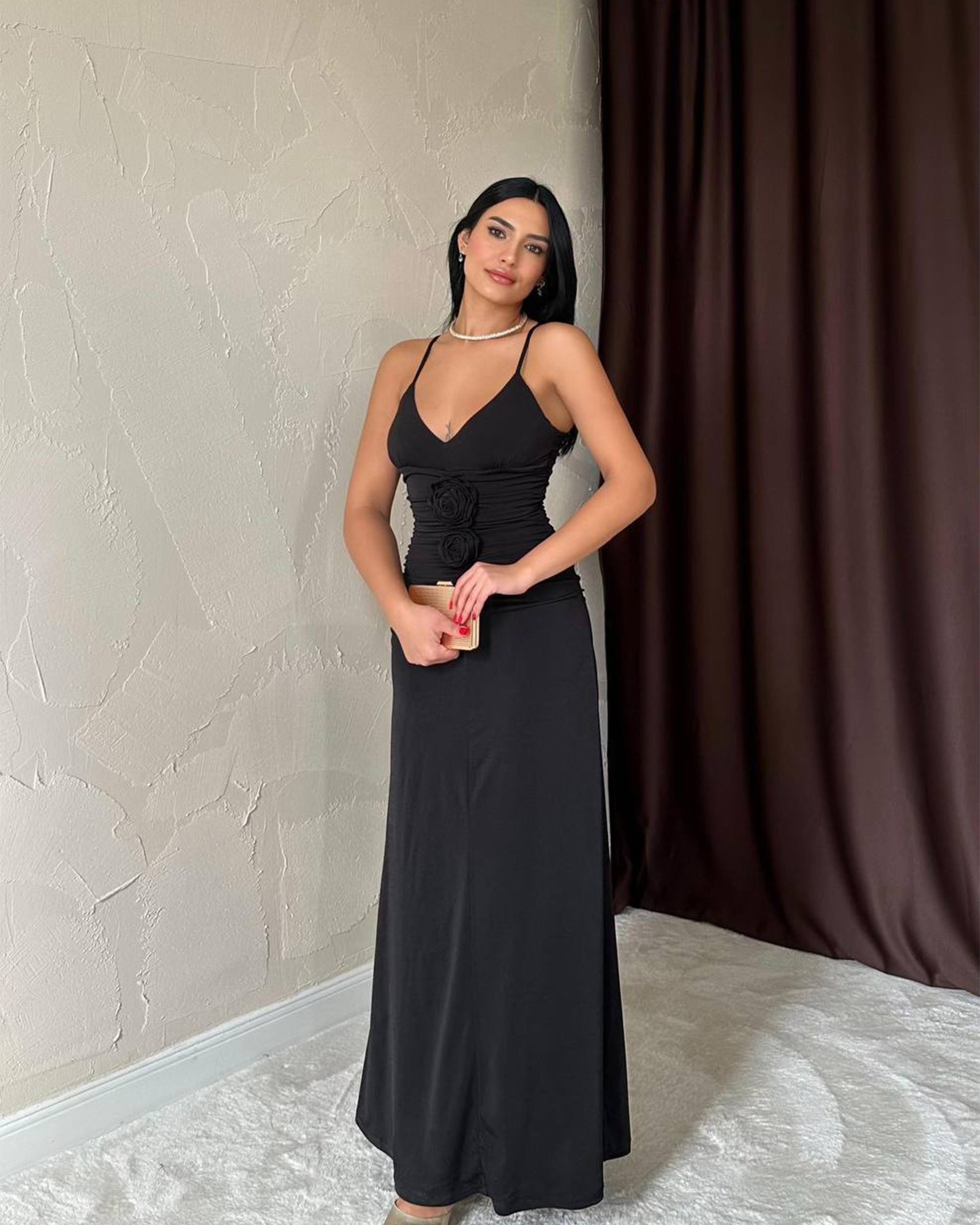 Maxi haljina Silvena - crna - Slika 5