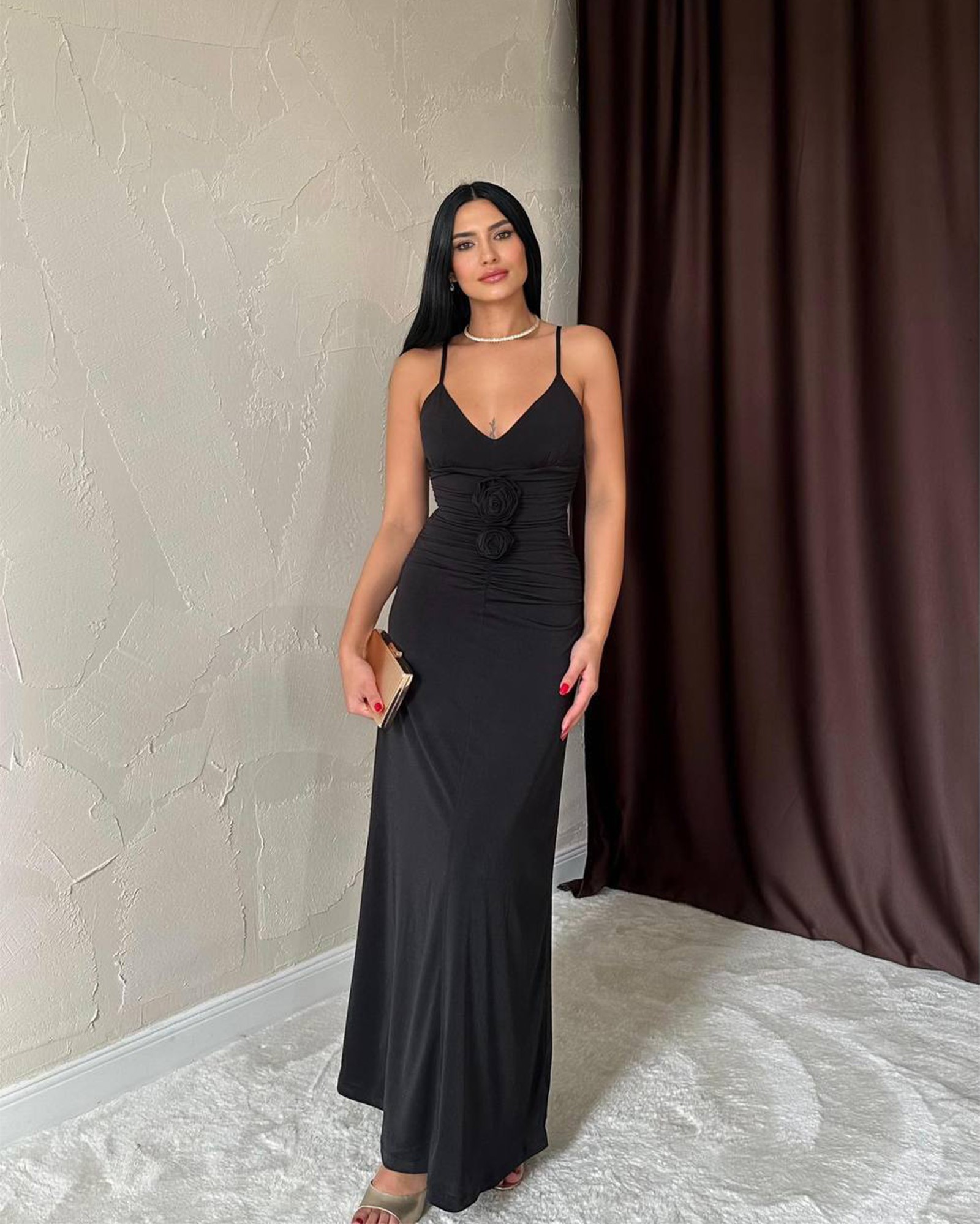 Maxi haljina Silvena - crna - Slika 4