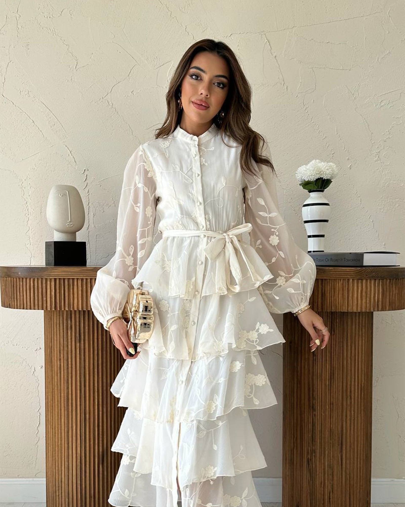 Midi haljina Aviora - cream