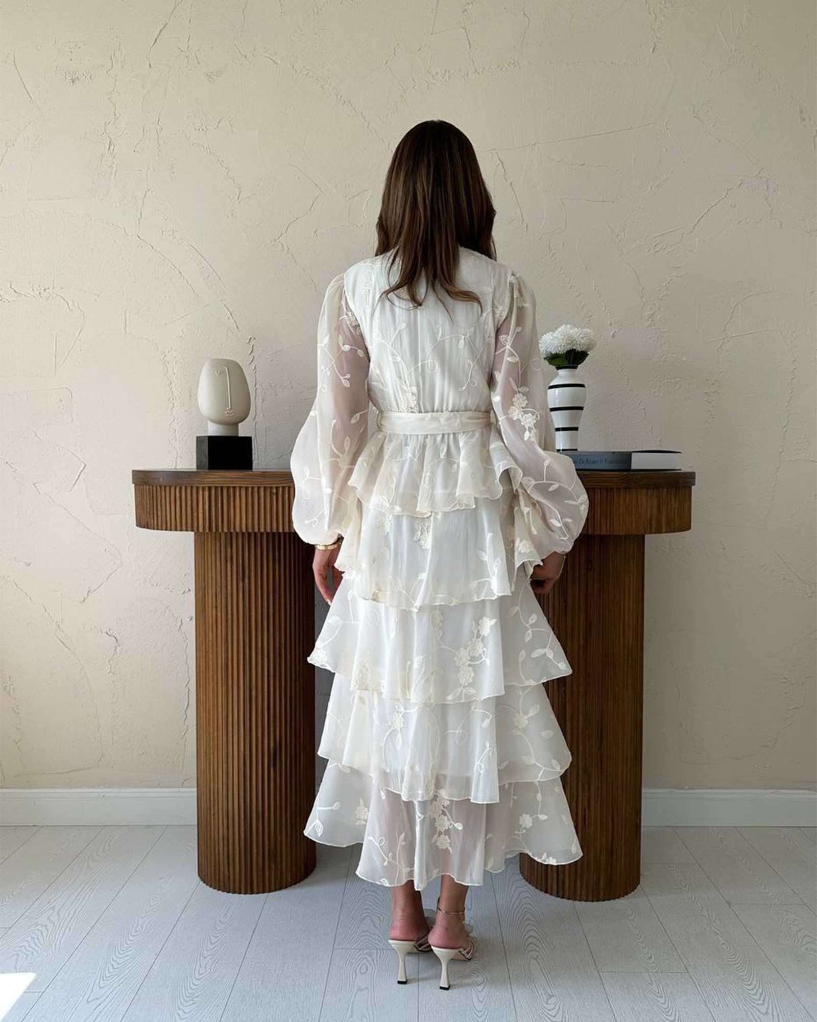 Midi haljina Aviora - cream