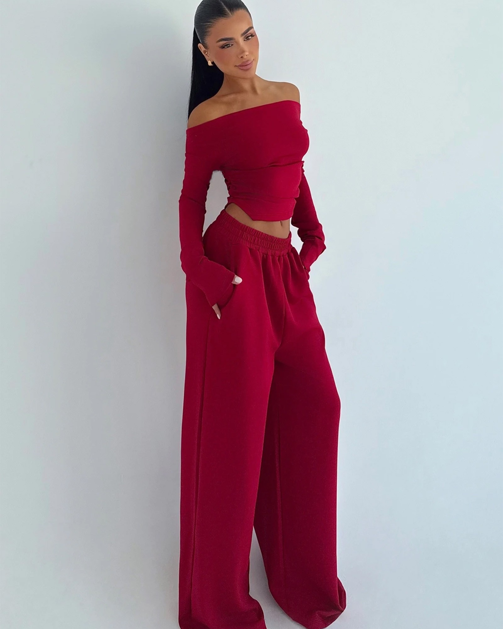 Dvodjelni set Chyler - bordo