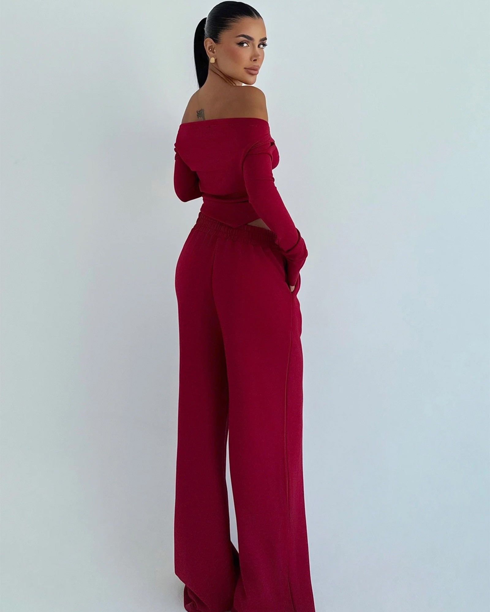 Dvodjelni set Chyler - bordo
