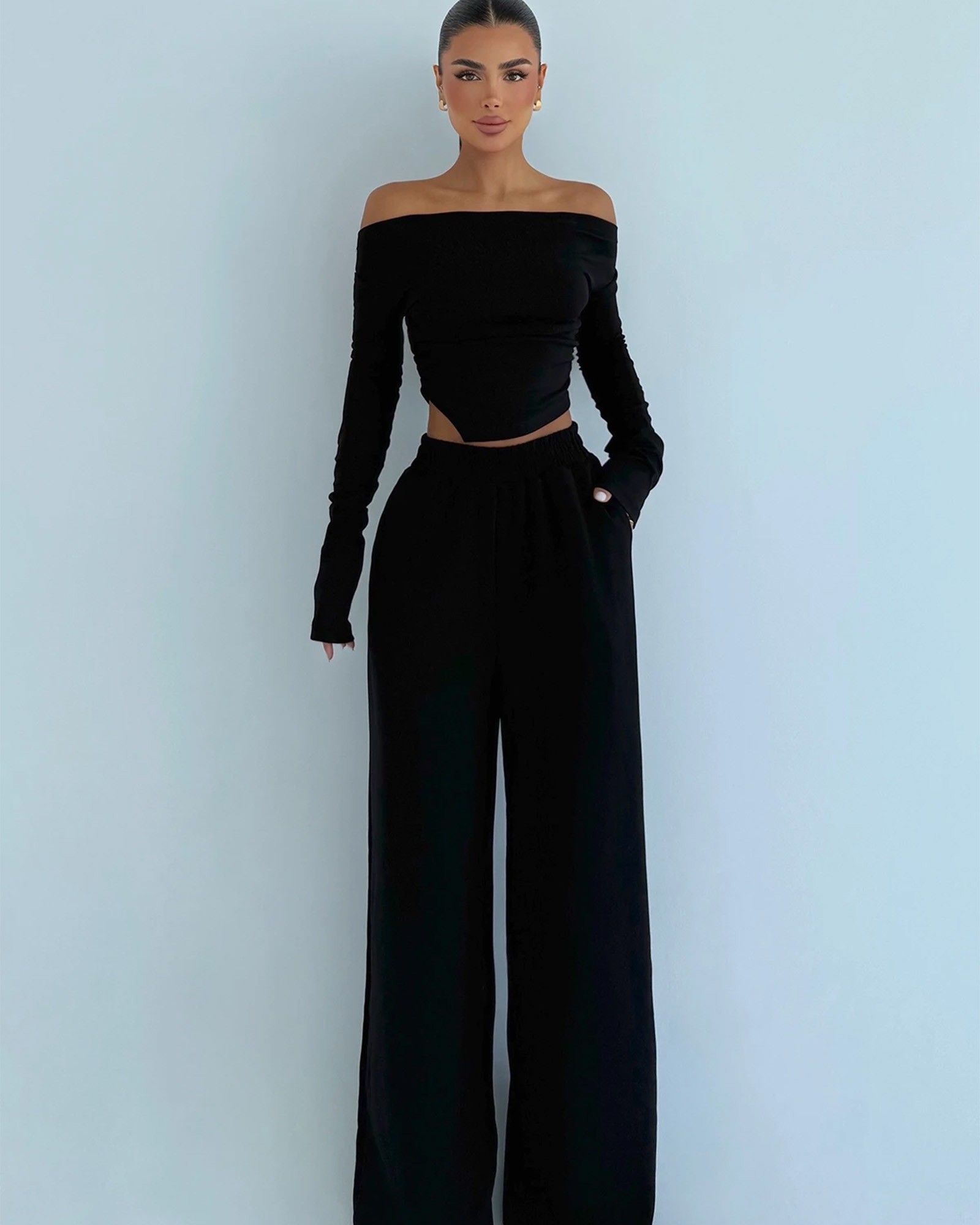 Dvodjelni set Chyler - crni