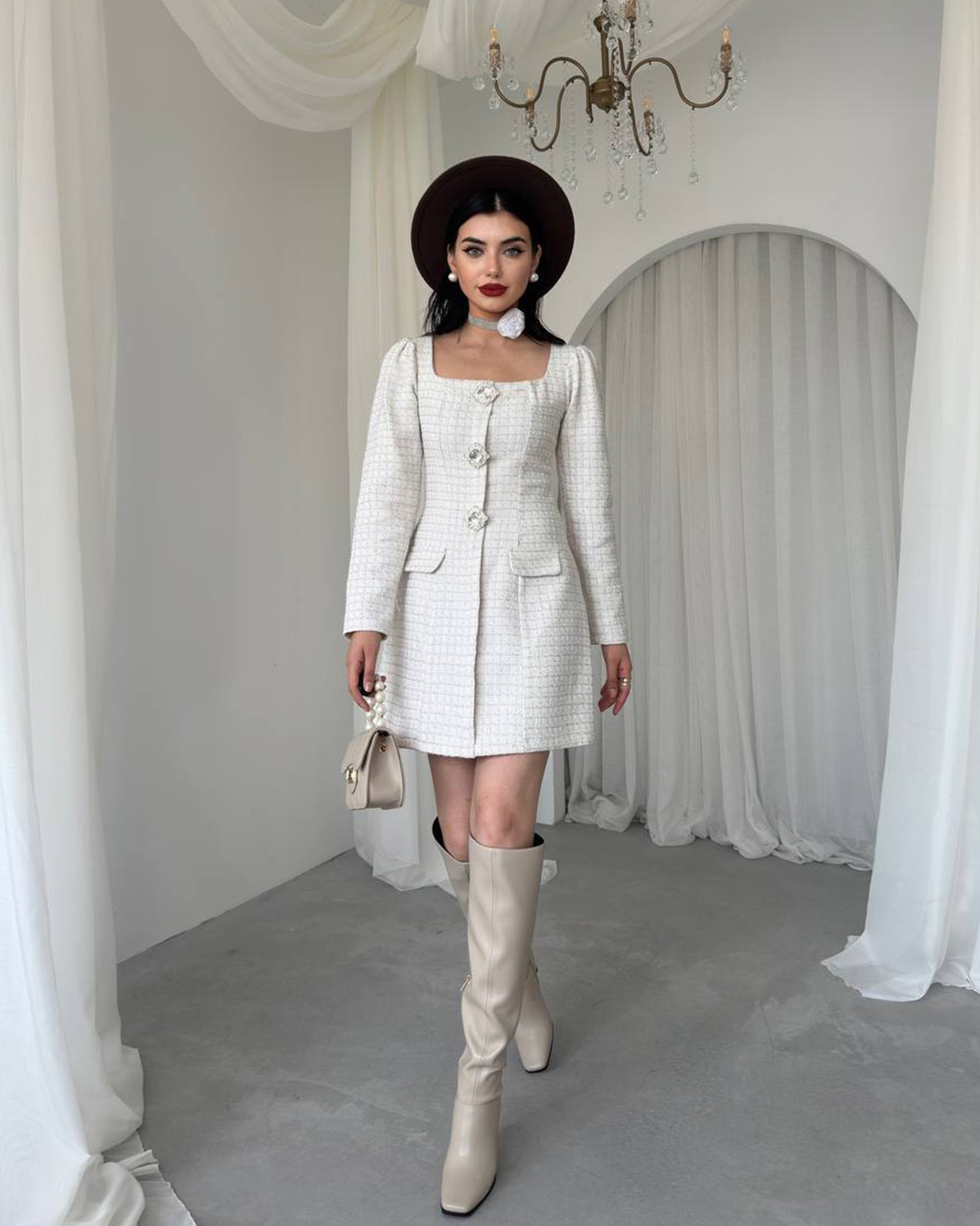 Mini haljina Lauserna - cream