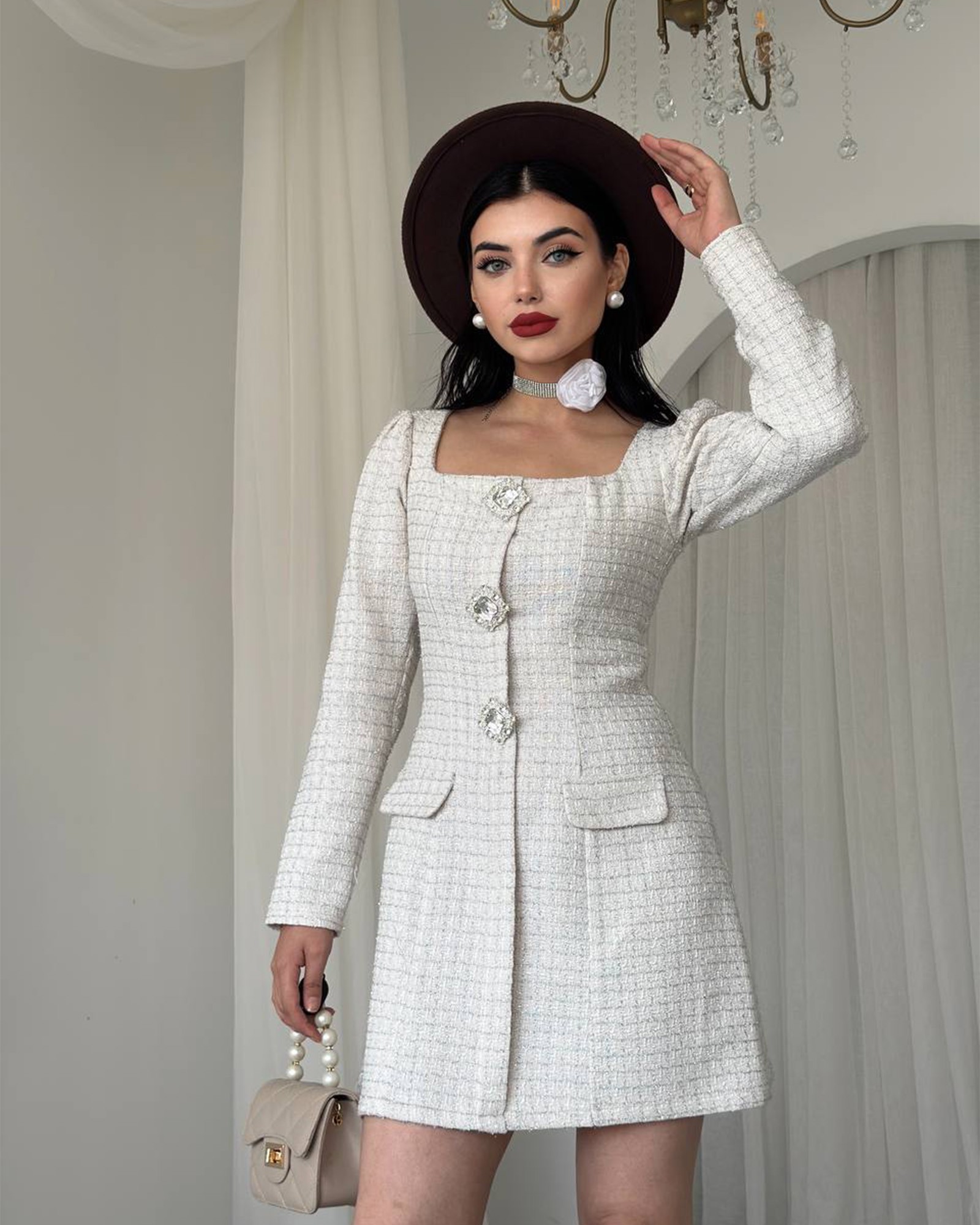 Mini haljina Lauserna - cream