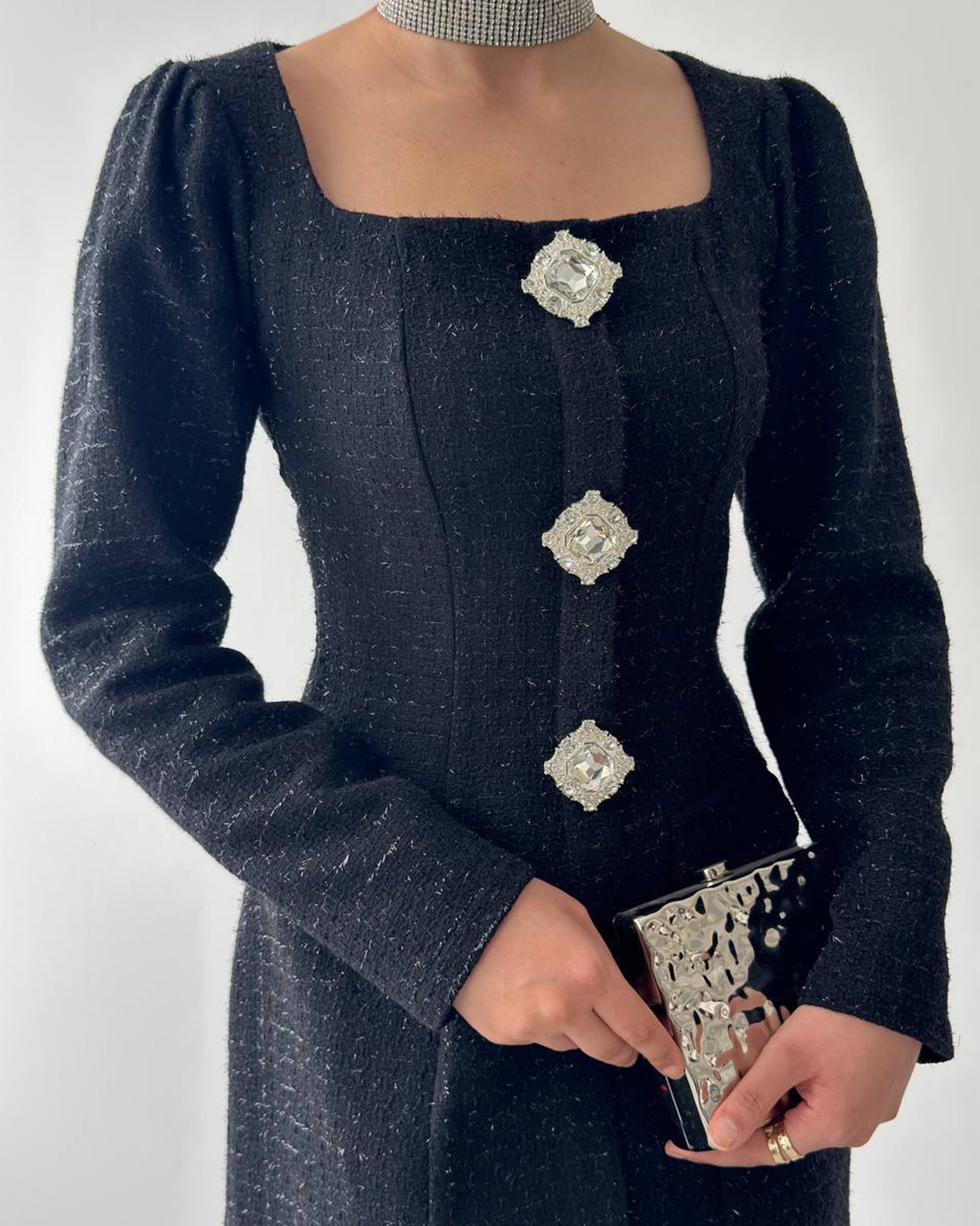 Mini haljina Lauserna - crna - Slika 5