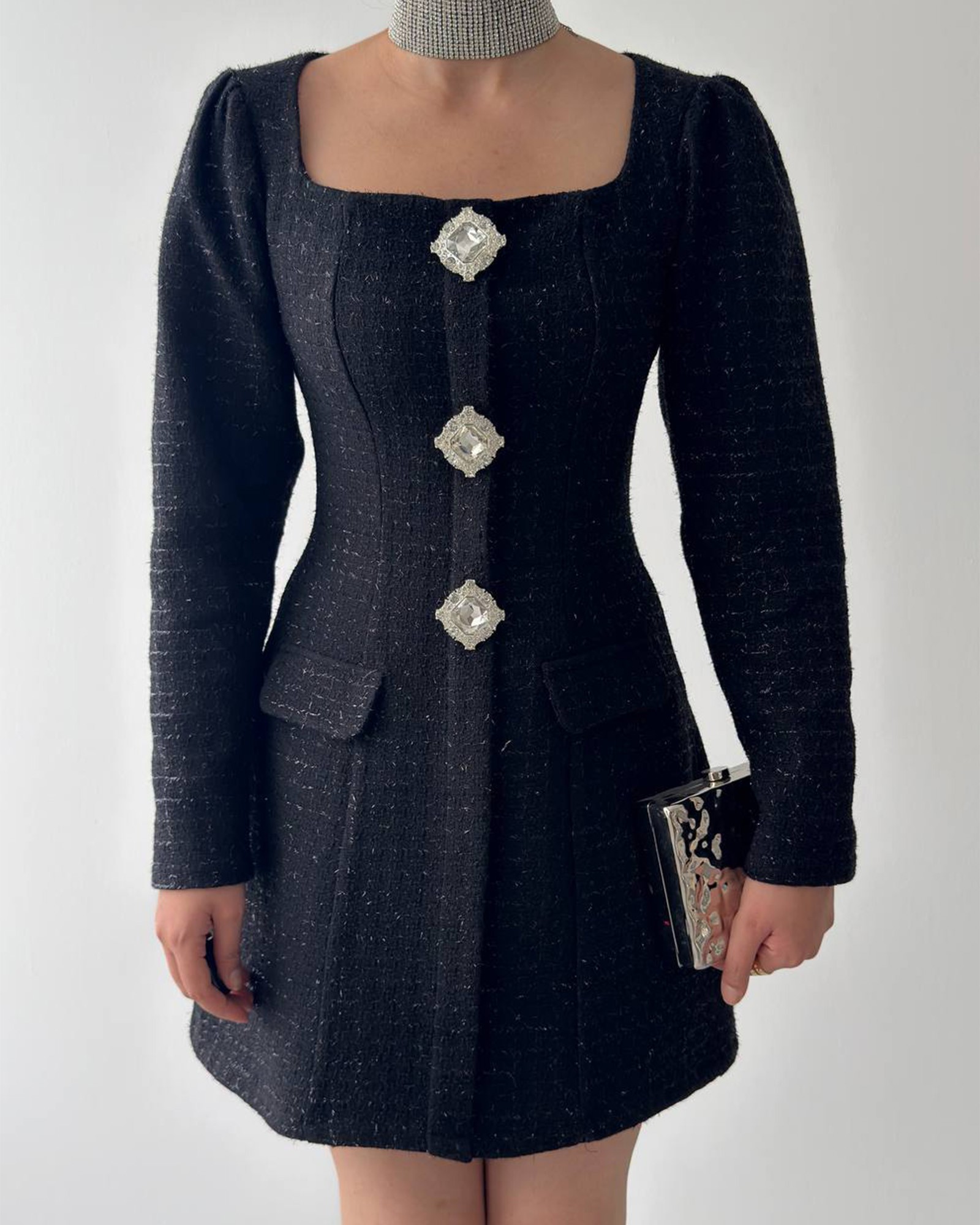 Mini haljina Lauserna - crna - Slika 3