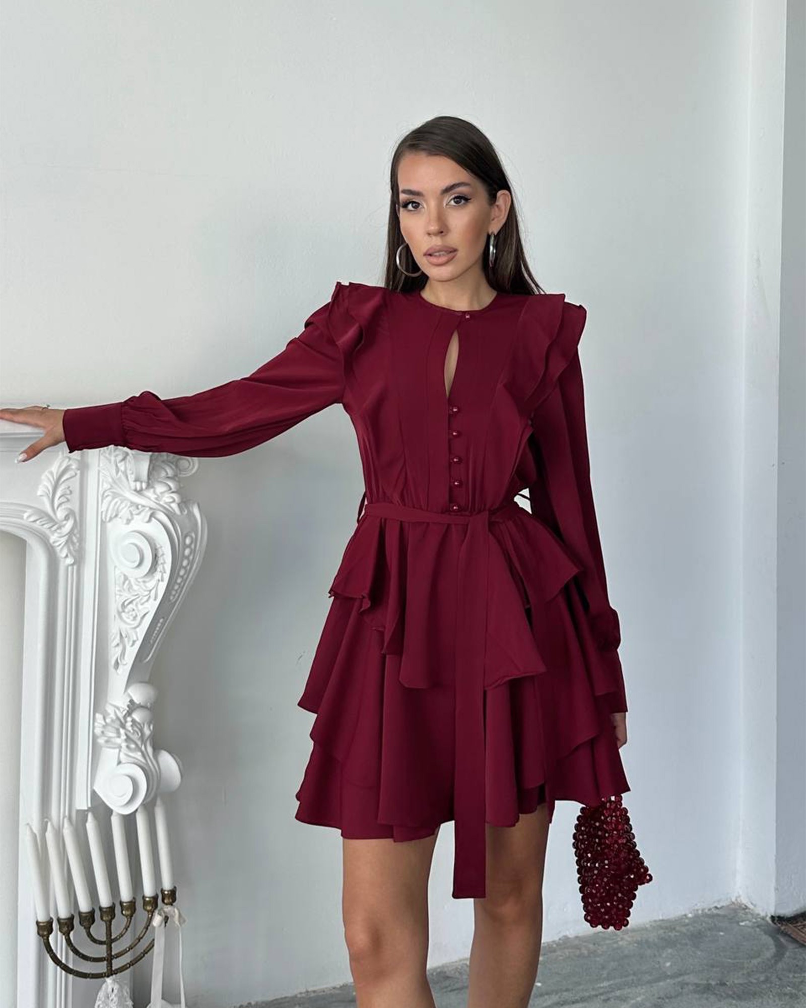 Mini haljina Hazel - bordo
