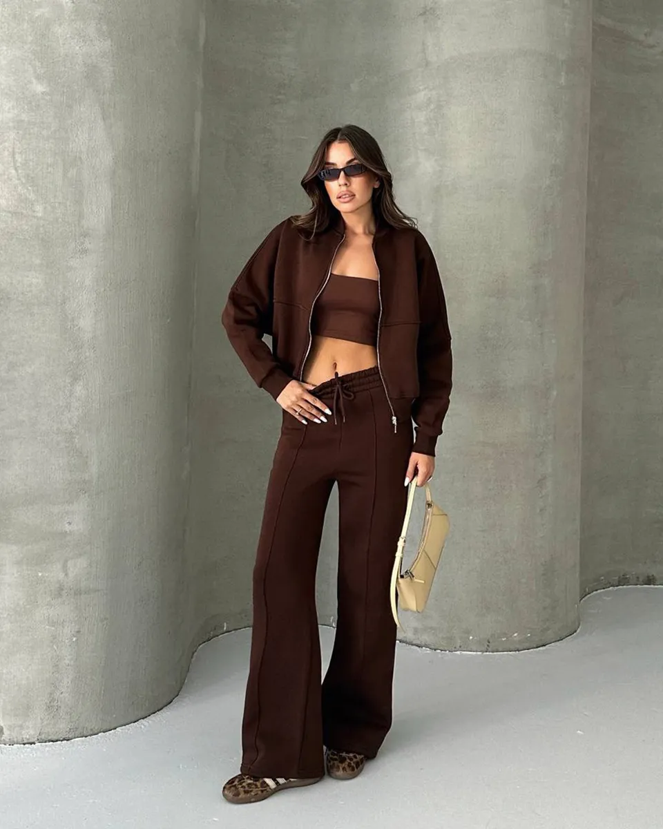 Dvodjelna termo trenerka Mars - smeđa - Slika 4