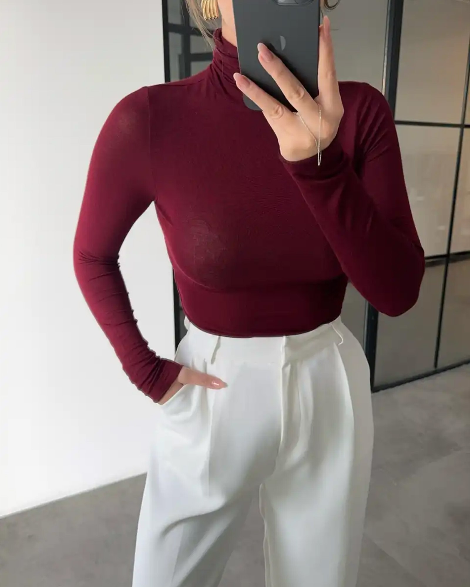 Prozirna Rolka Kirsty - bordo