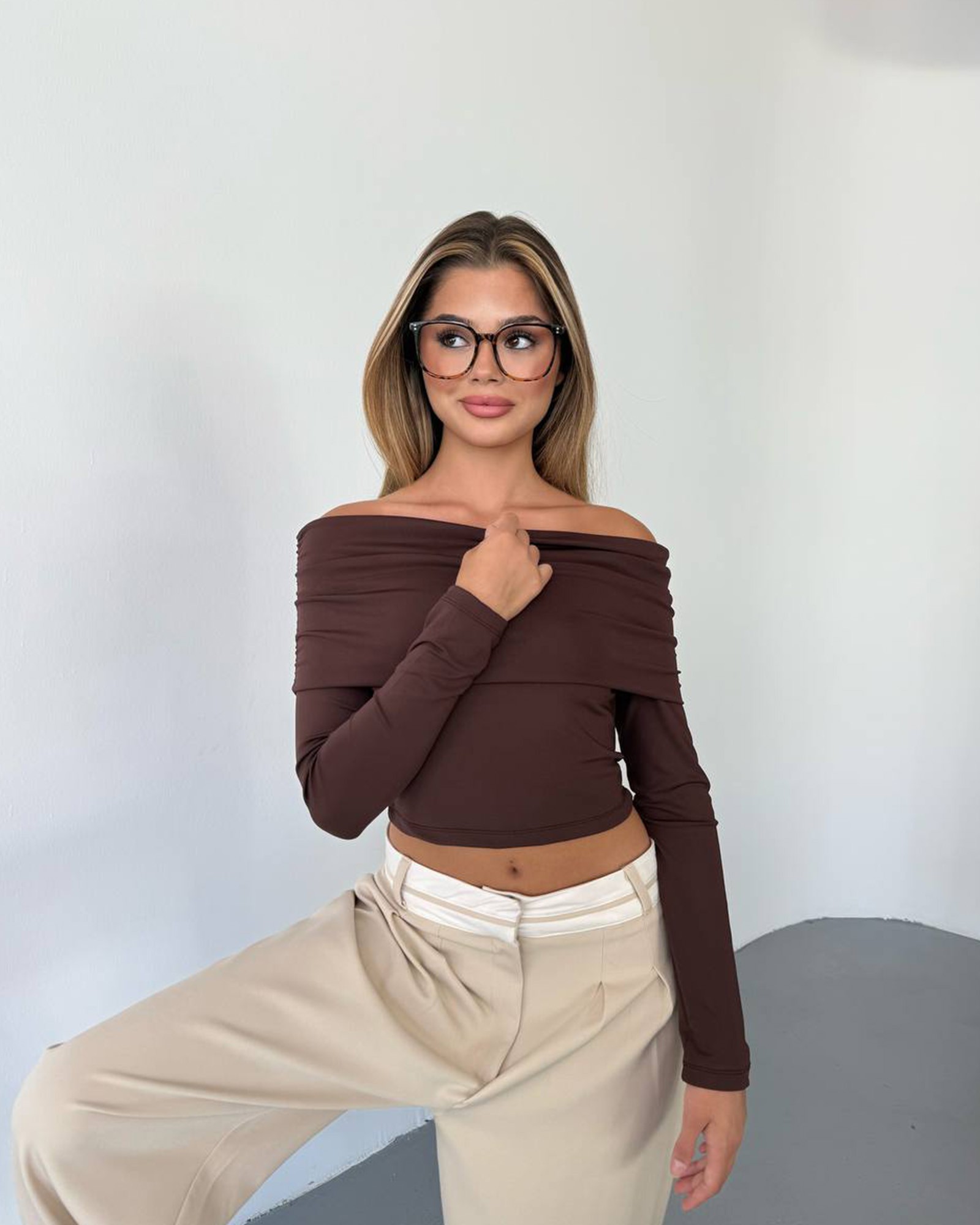 Majica Ausra - smeđa