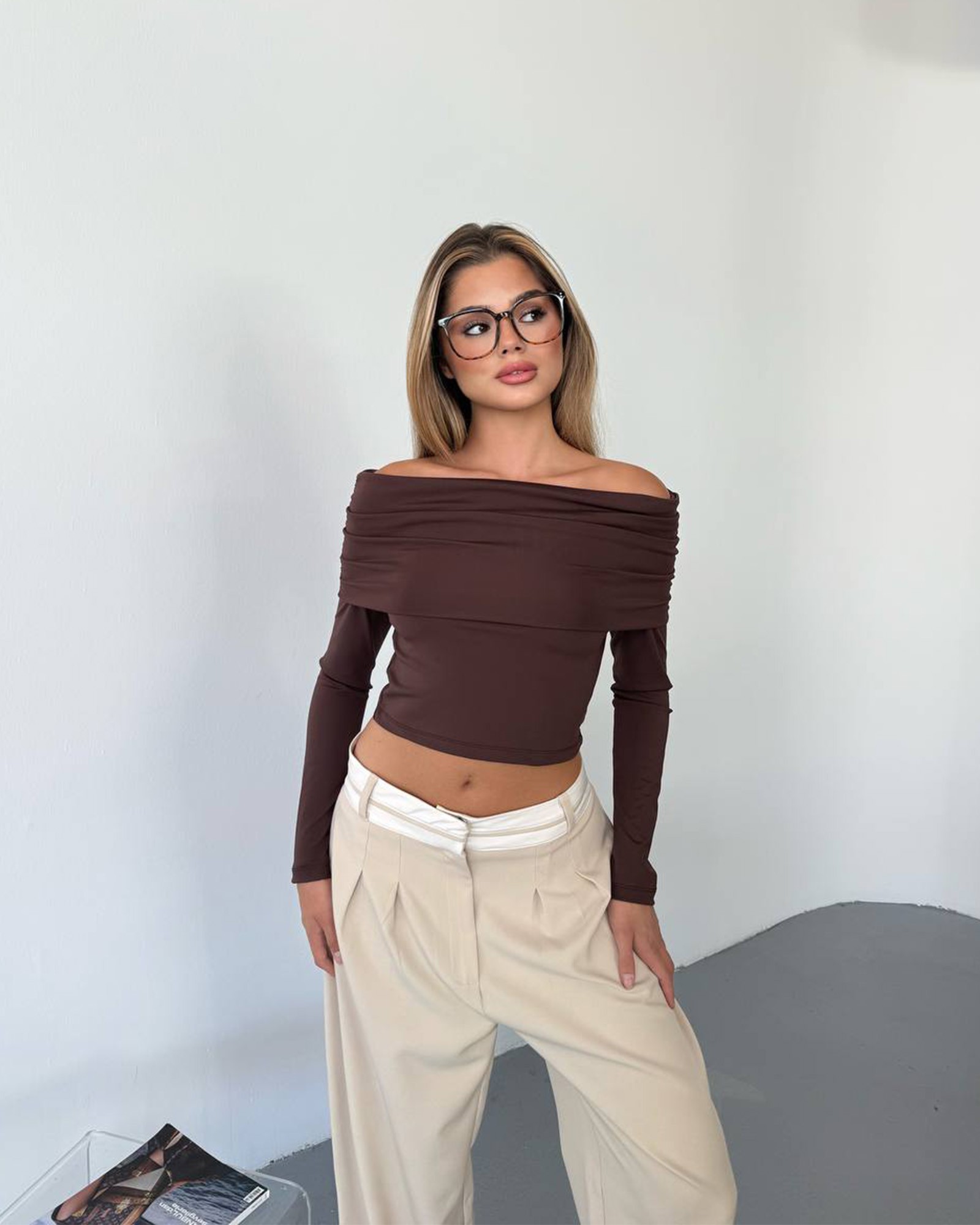 Majica Ausra - smeđa