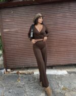 Dvodjelni set Becker - smeđi - Slika 3