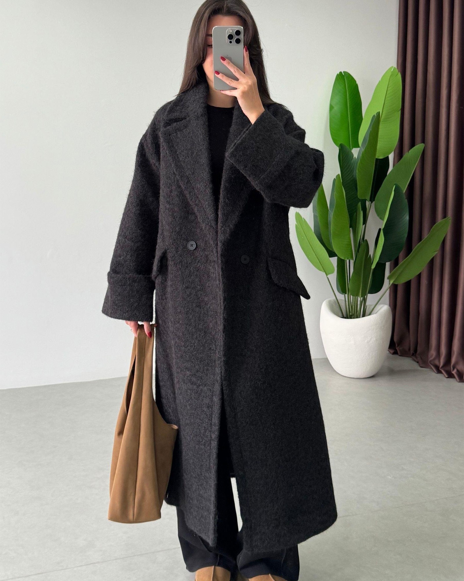 Oversize kaput Nera - crni