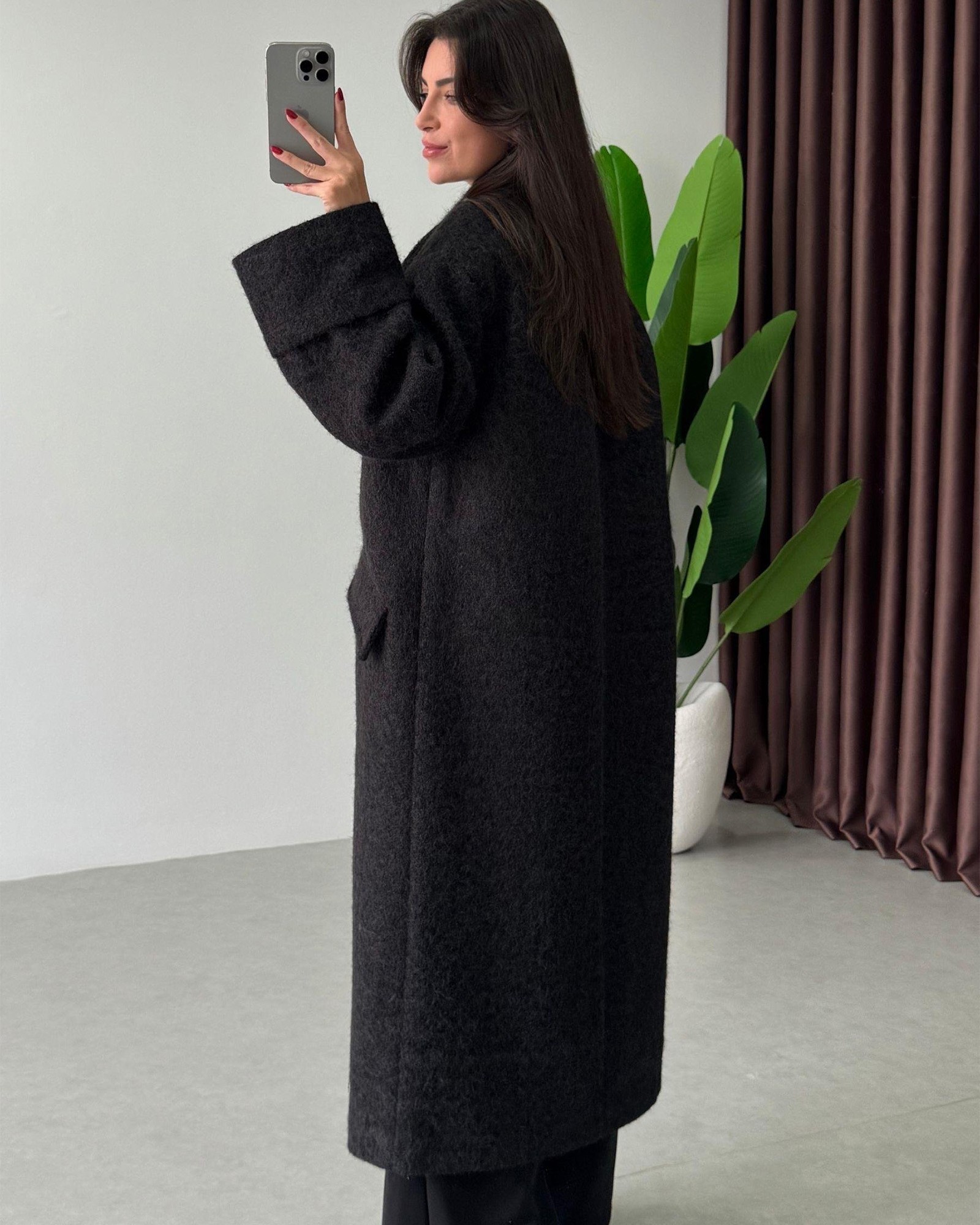 Oversize kaput Nera - crni