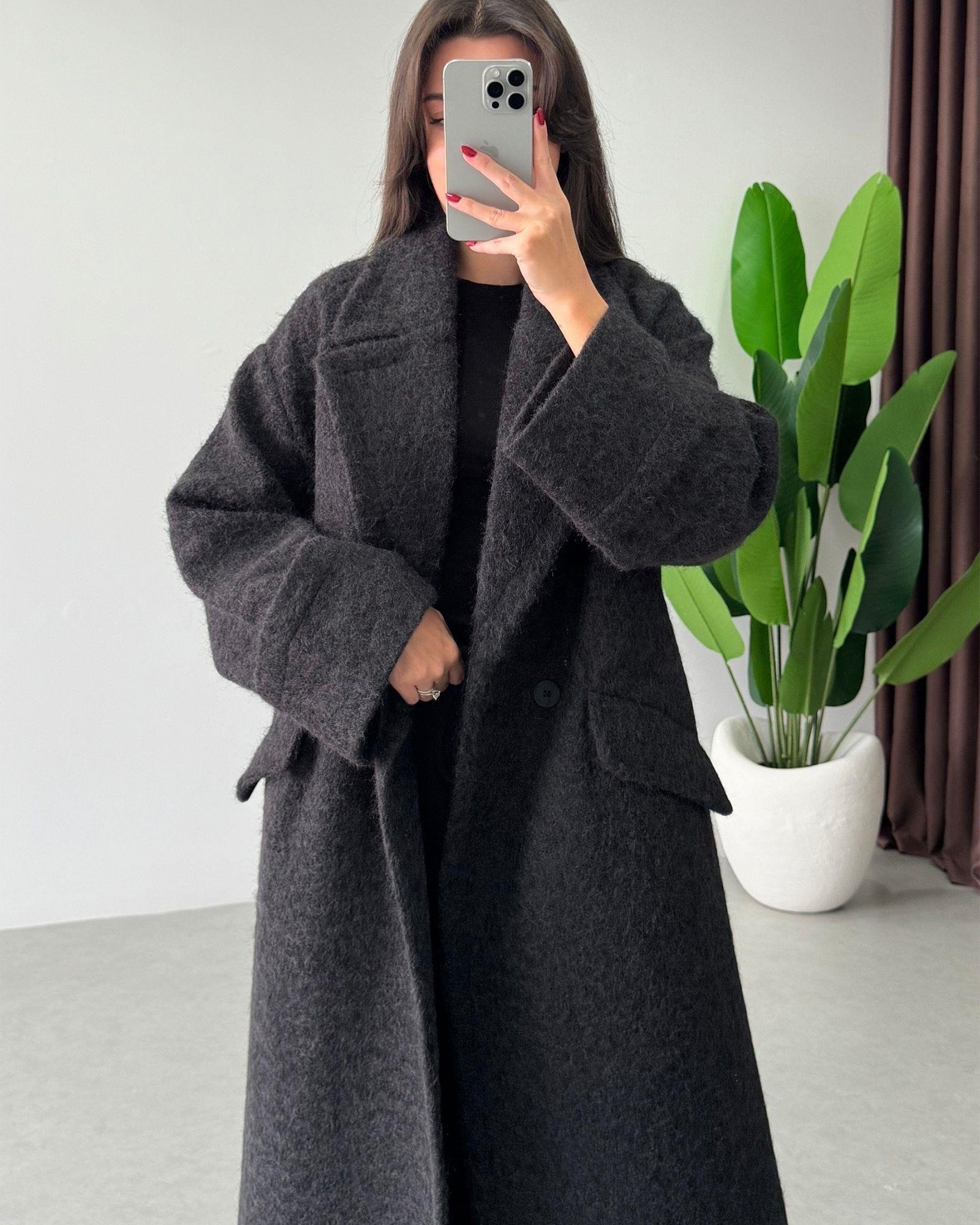 Oversize kaput Nera - crni