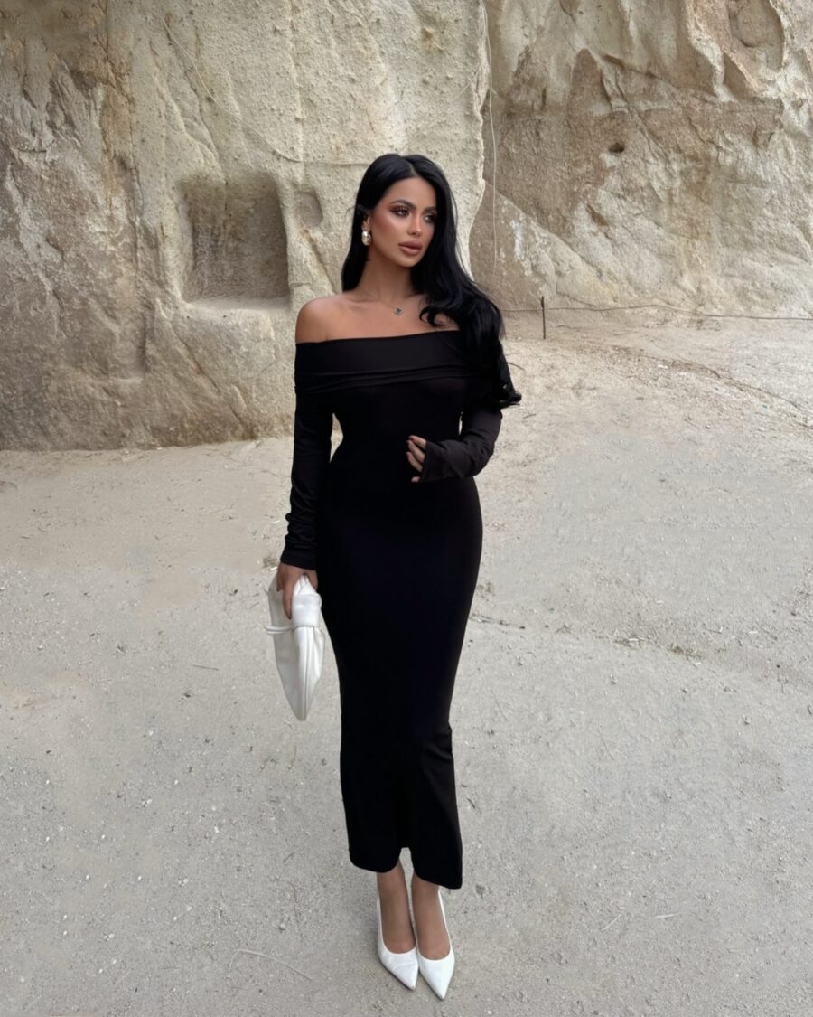 Midi haljina Teodora - crna - Slika 2