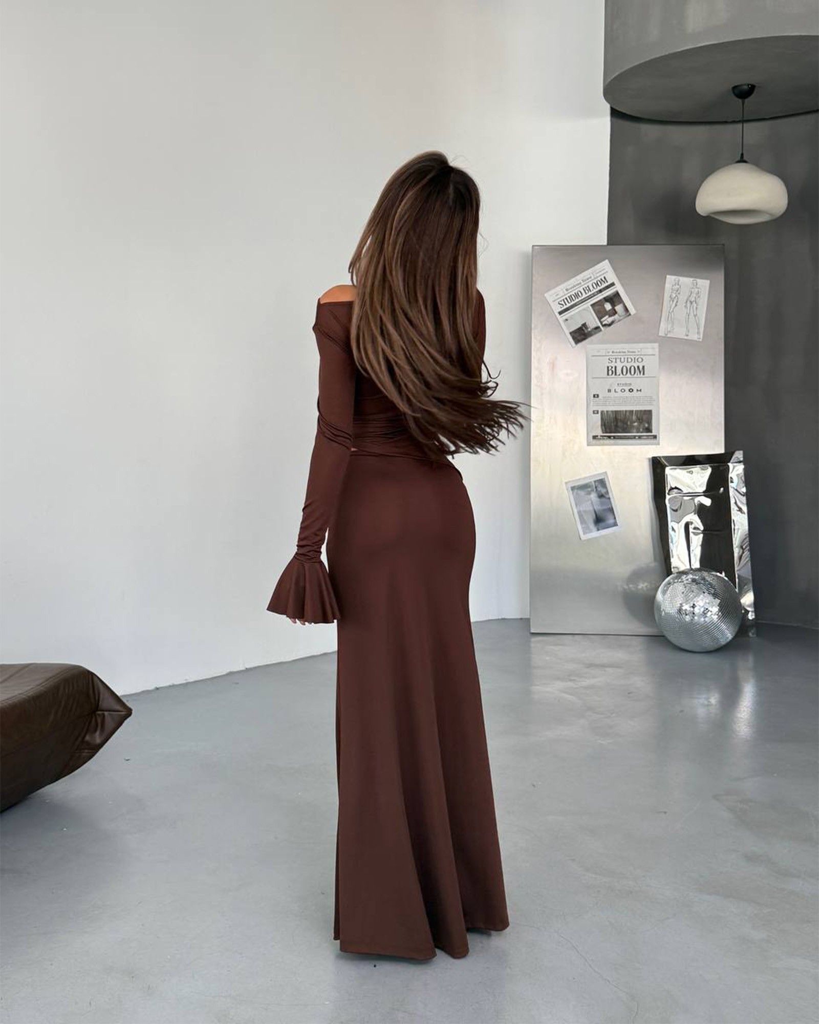 Dvodjelni set Cardi - smeđi
