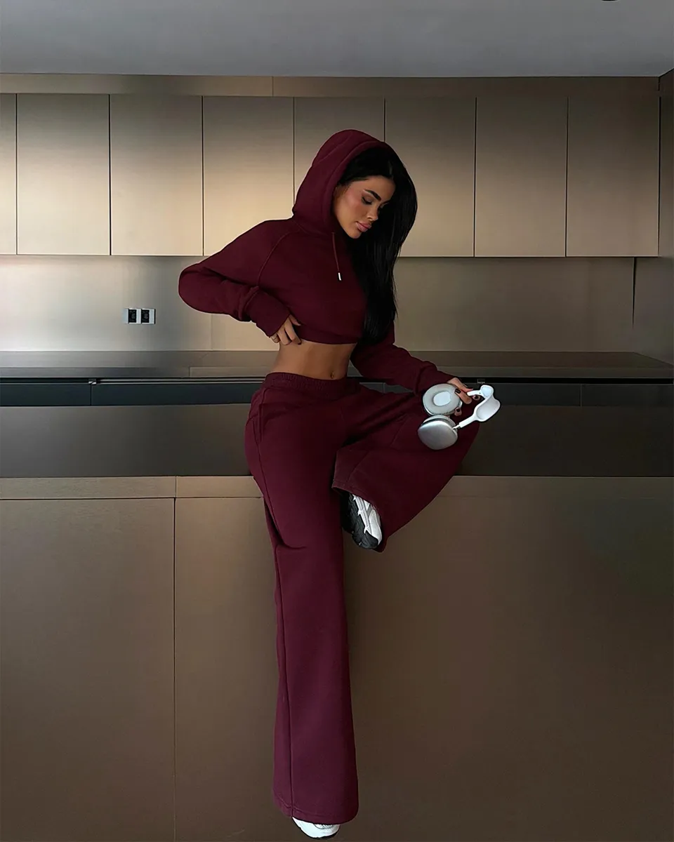 Dvodjelna termo trenerka Vinnie - bordo - Slika 3