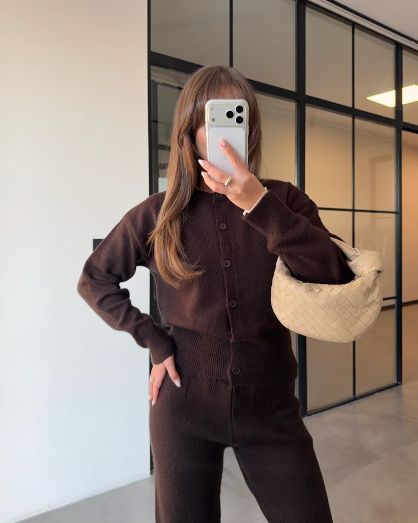 Dvodjelni set Bridget - smeđi - Slika 4