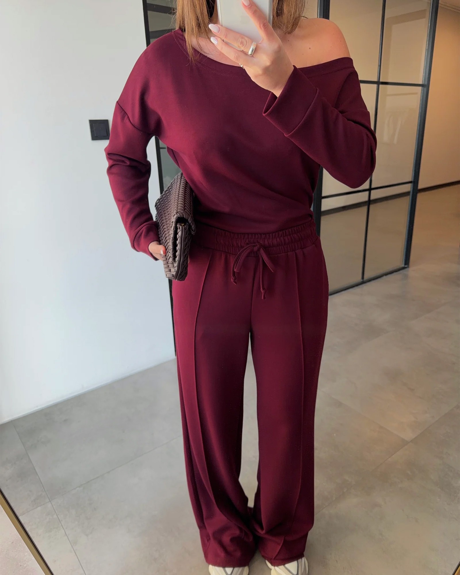 Dvodjelni set Armelle - bordo - Slika 3