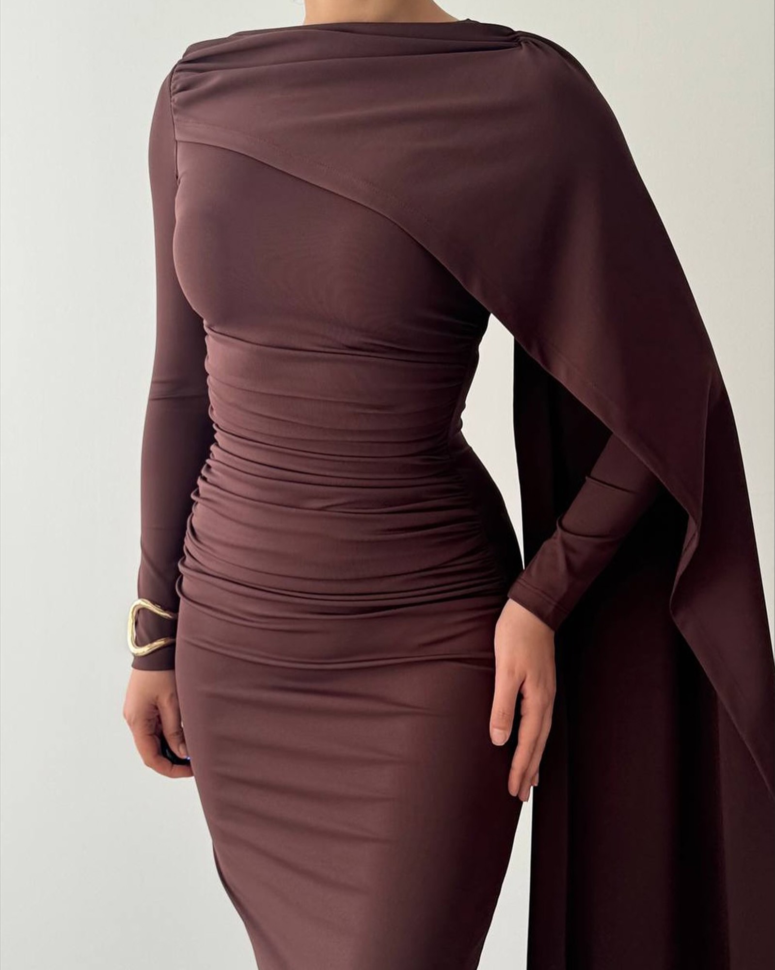 Maxi haljina Celandine - smeđa - Slika 7