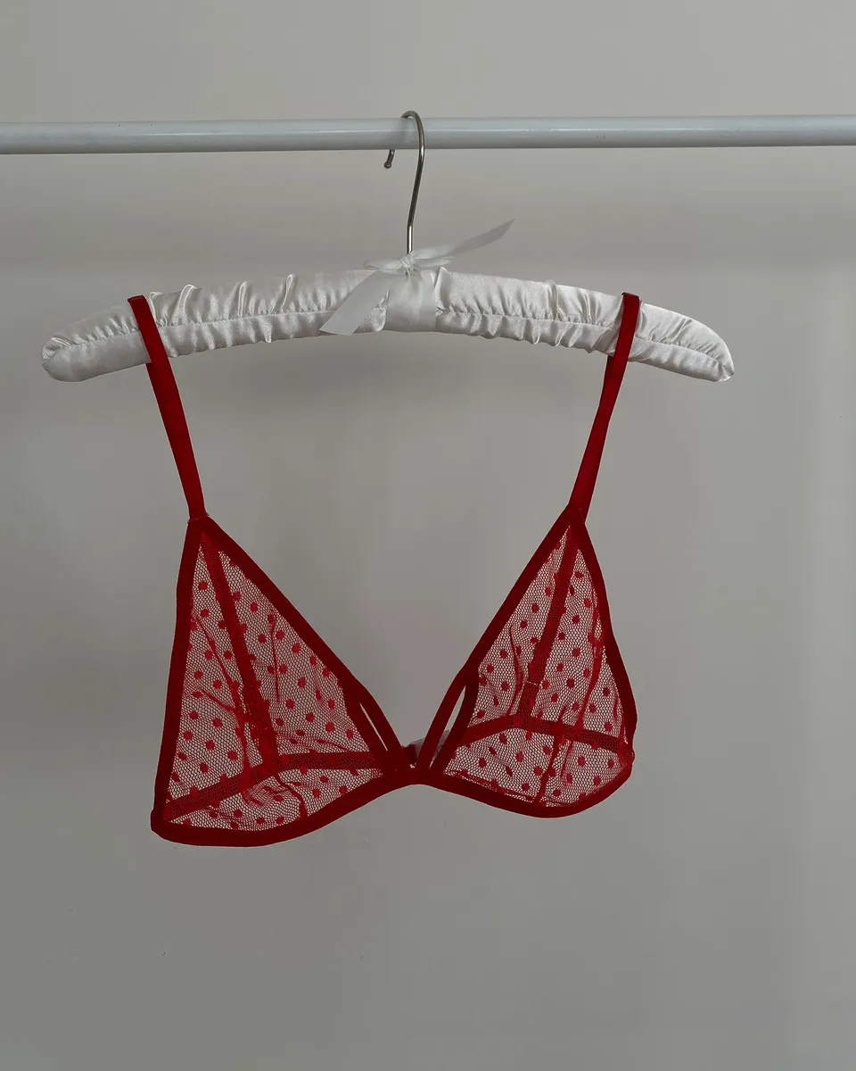 Trodjelni lingerie set Lolita - crveni - Slika 7