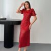 Midi haljina Lioren - crvena