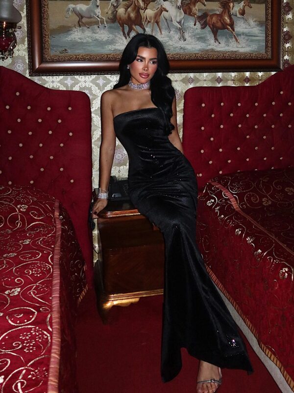 Midi haljina Lissa  - crna