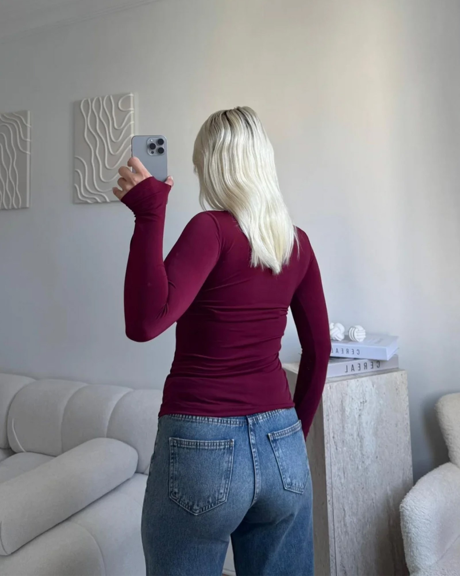 Majica Lovent - bordo - Slika 3