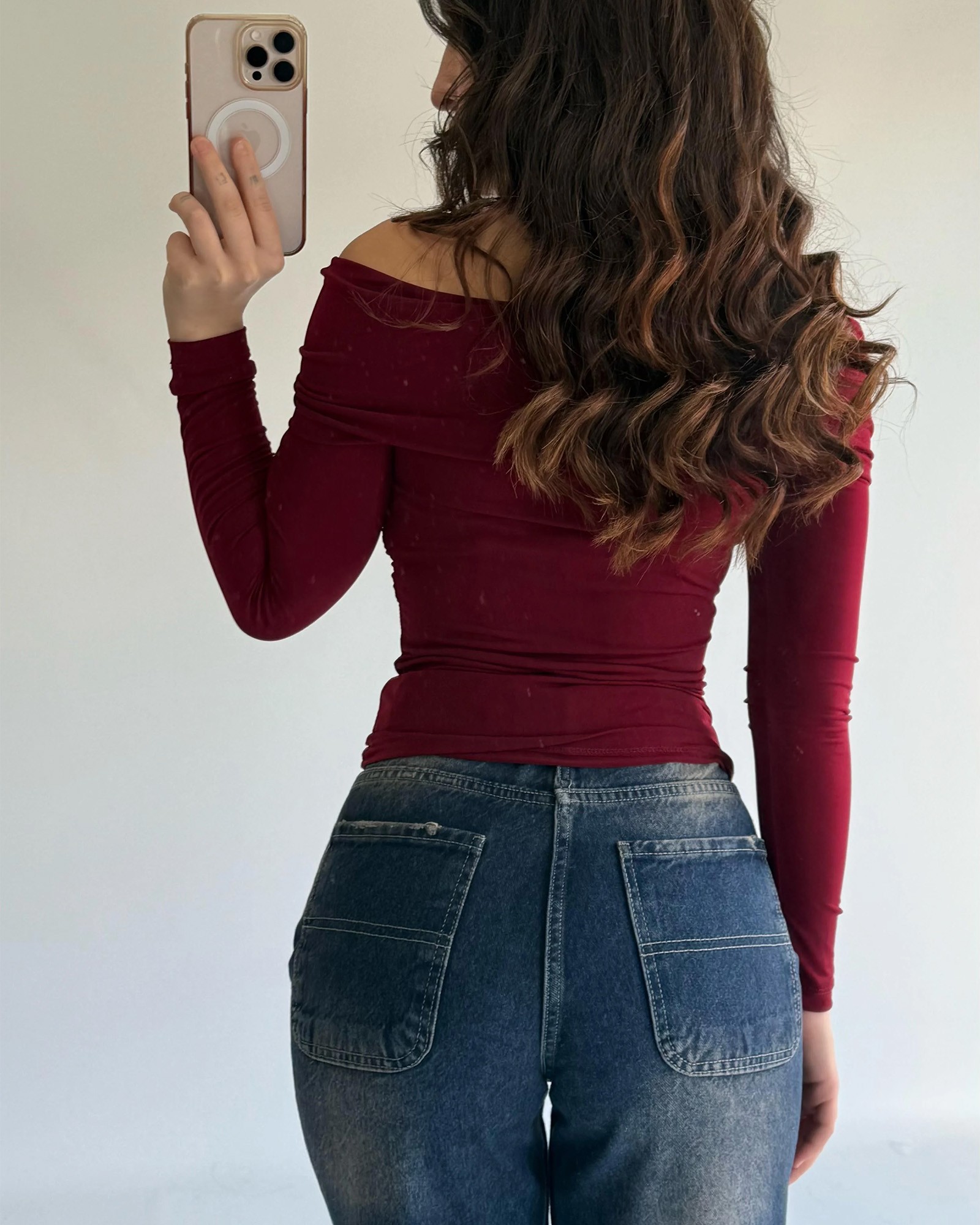 Majica Arisu - bordo - Slika 3