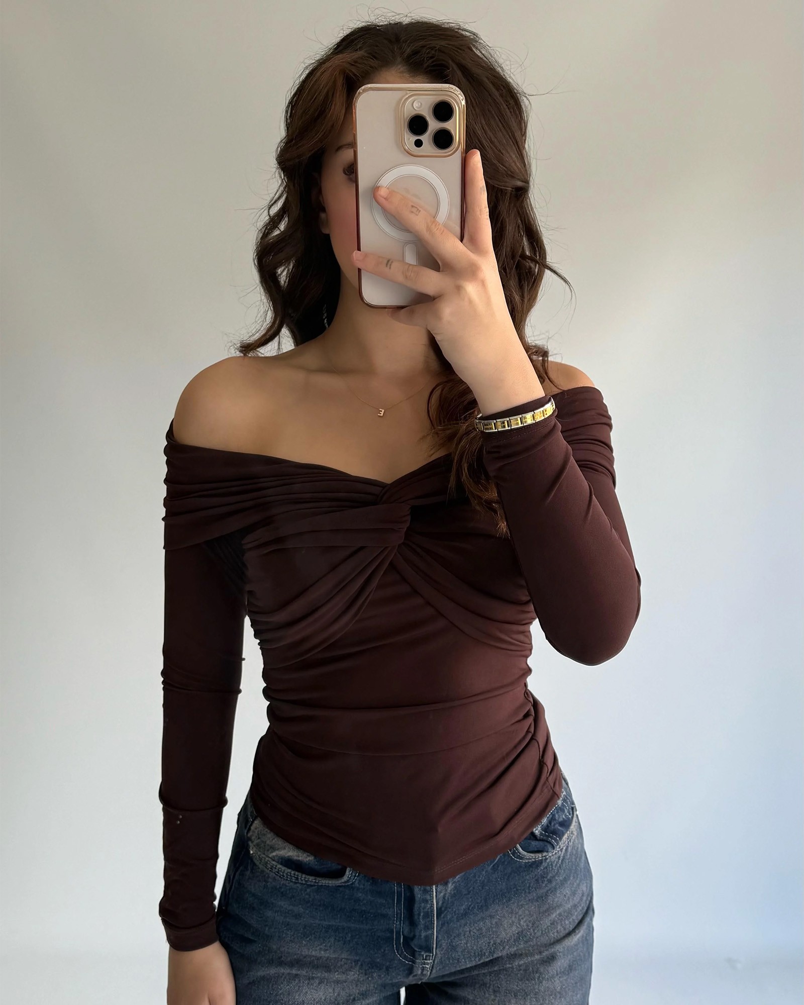 Majica Arisu - smeđa