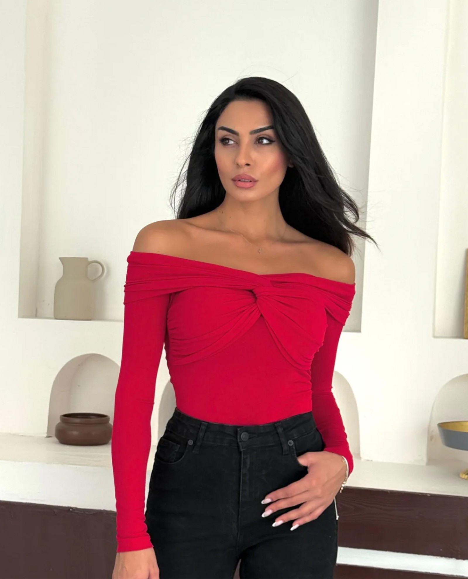 Majica Arisu - crvena - Slika 4