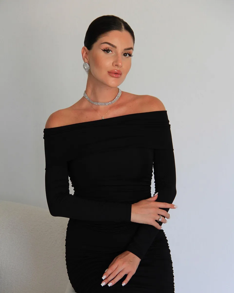 Midi haljina Rosalie - crna - Slika 4