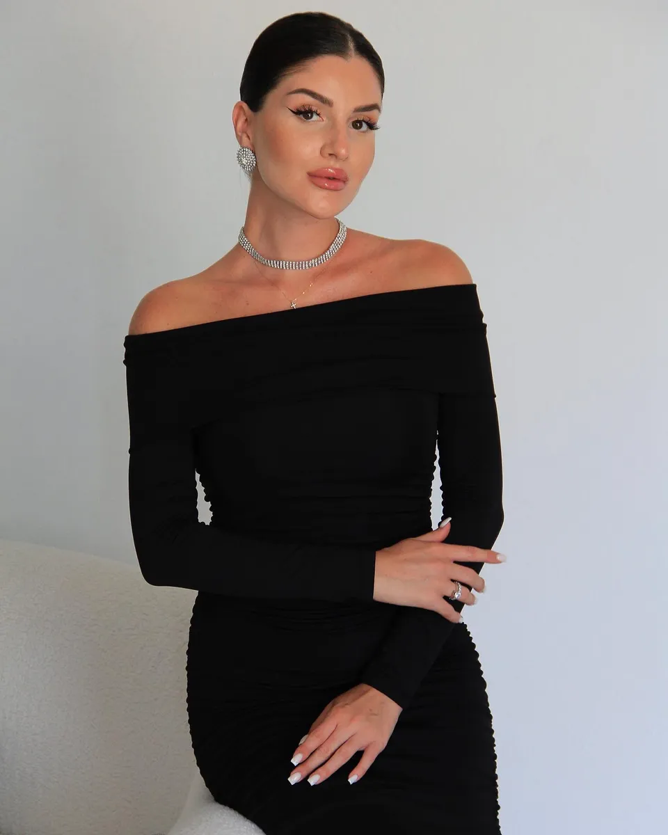 Midi haljina Rosalie - crna - Slika 6