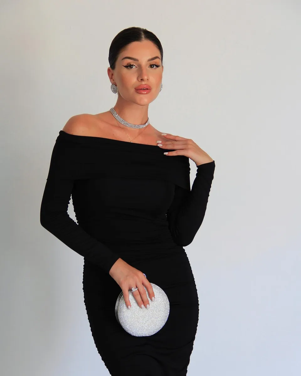 Midi haljina Rosalie - crna - Slika 5