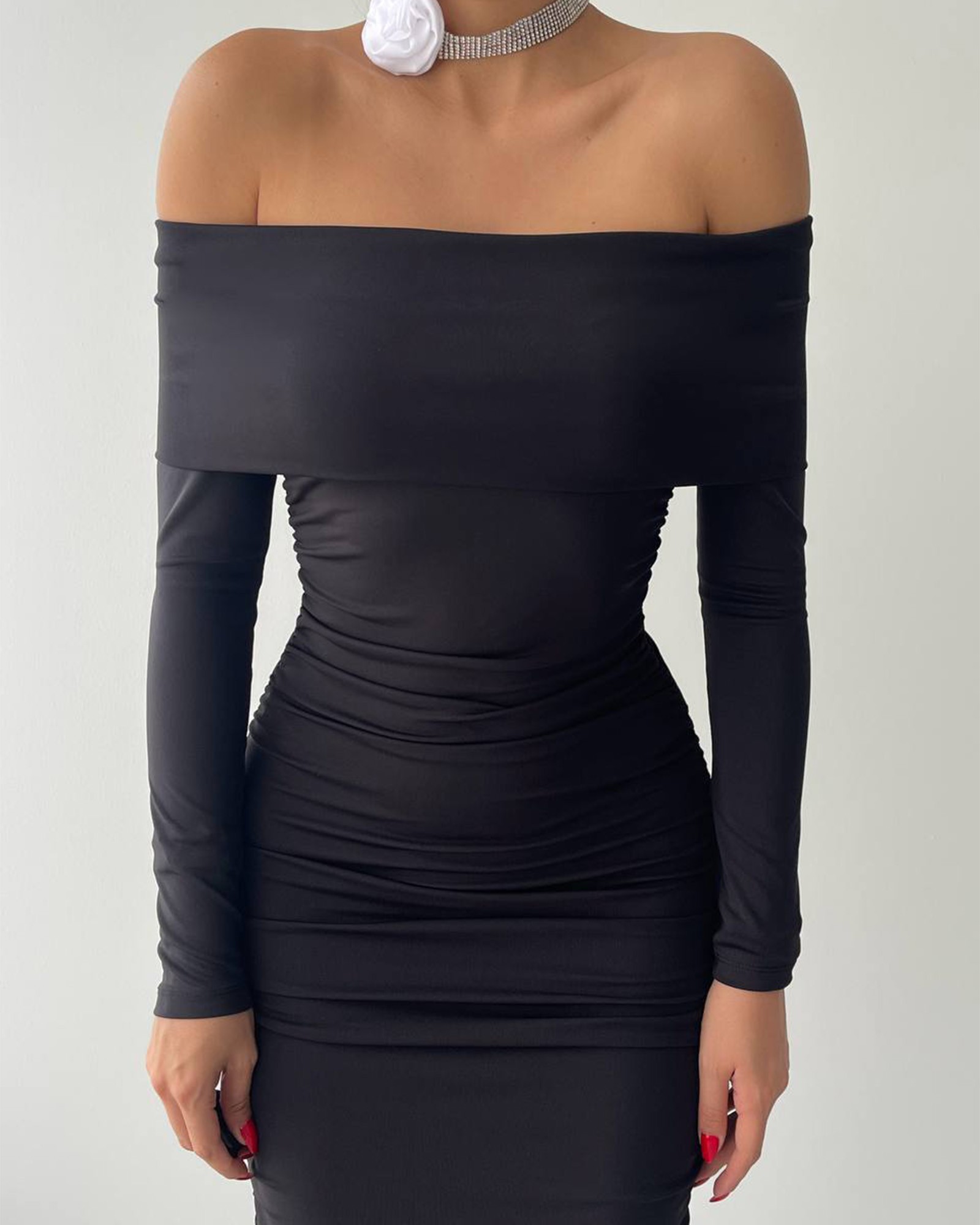 Midi haljina Rosalie - crna - Slika 8