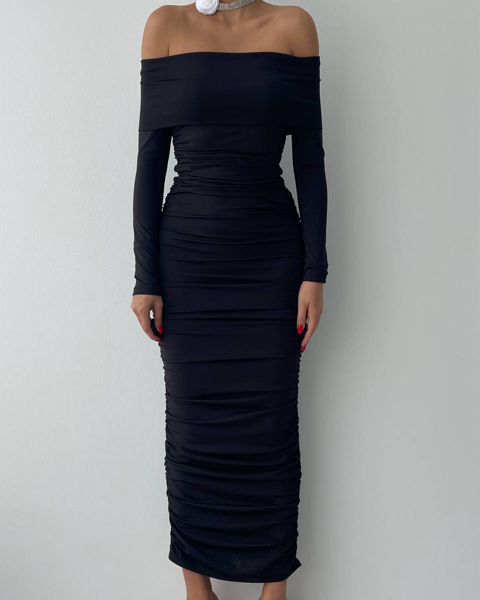 Midi haljina Rosalie - crna - Slika 7