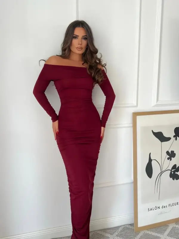 Midi haljina Rosalie - bordo