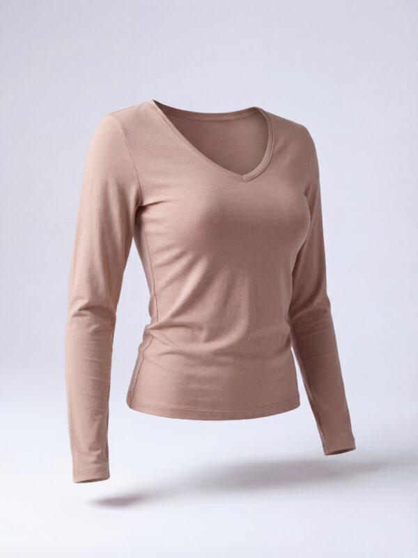 Basic majica Lara - tamno bež