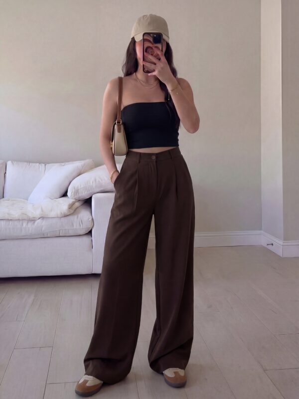 Palazzo hlače Aviora - smeđe