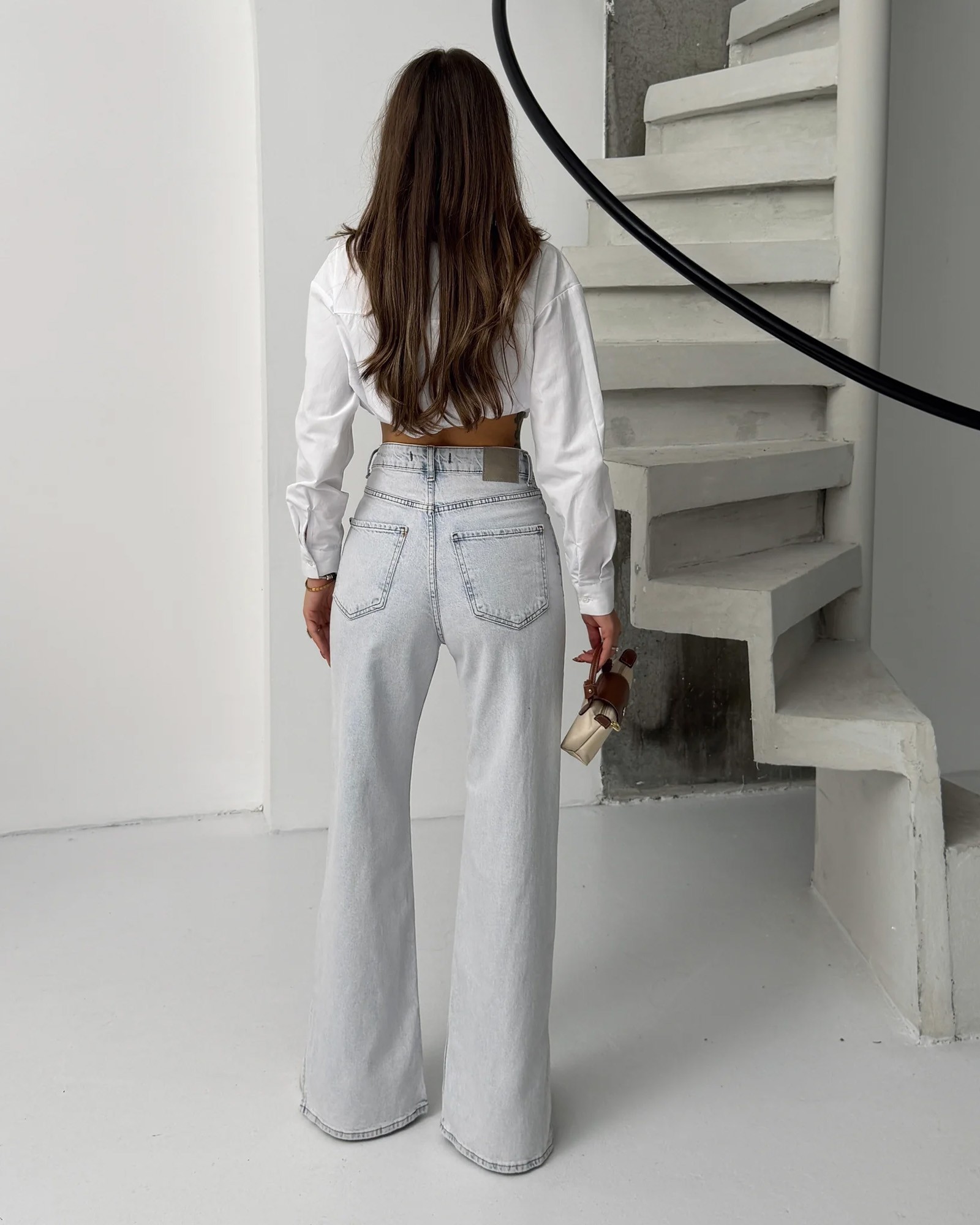 Farmerice sa prorezima Luvira - svijetli teksas - Slika 3