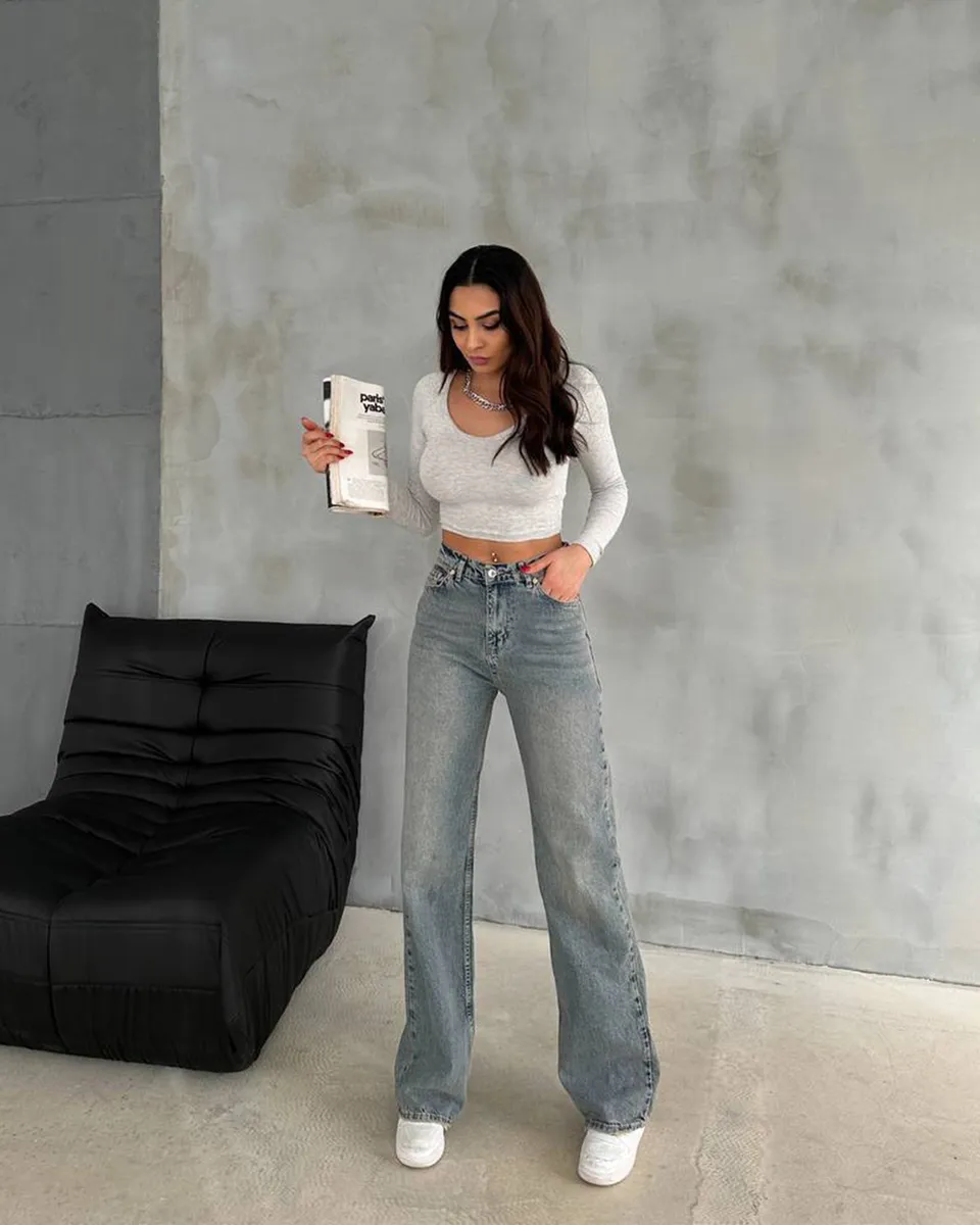 Farmerice široka nogavica Russel - Slika 2