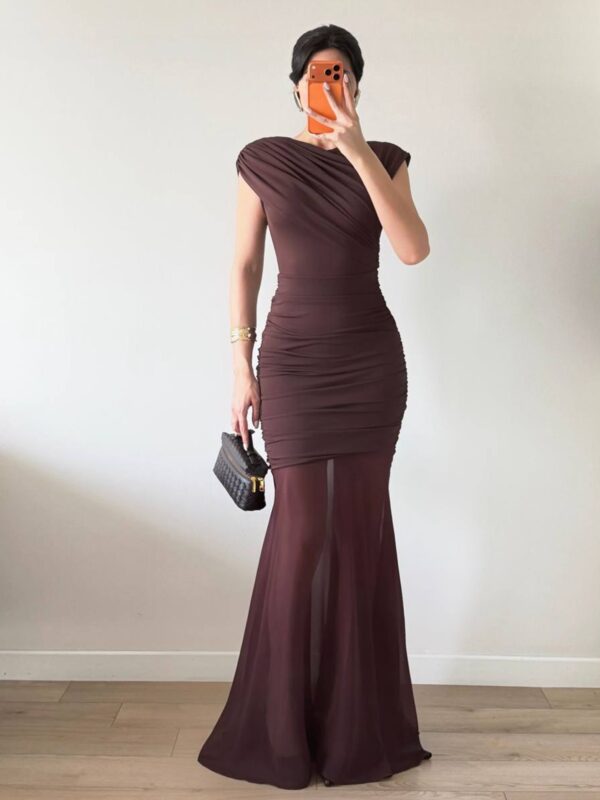 Maxi haljina Wintra - smeđa