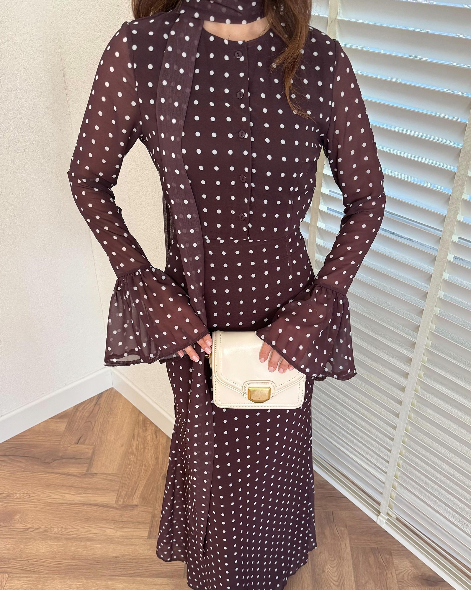 Maxi haljina Hivera - smeđa - Slika 2